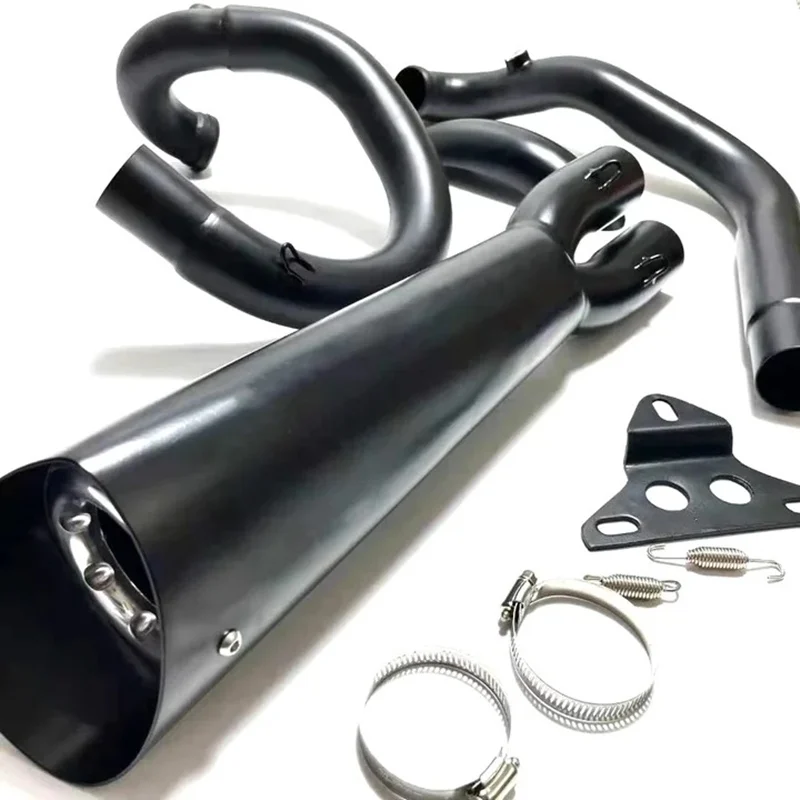할리 나이트로드 V로드 머슬 02-21용 오토바이 V&H 블랙 배기 시스템 머플러 배기 파이프