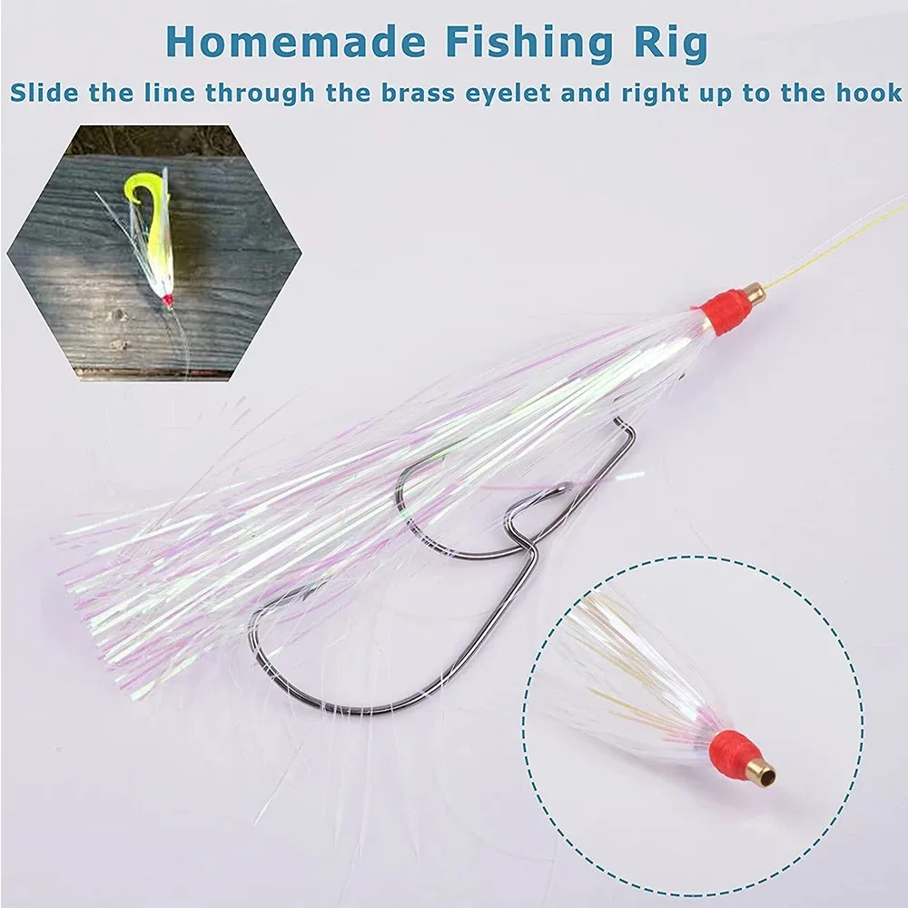 1–20 Stück Trolling Flash Fake Bait Deep Diving Copperhead Ribbon Fake Bait für Salzwasser-Süßwasserfischen Forelle Bass Pike – Detail 5