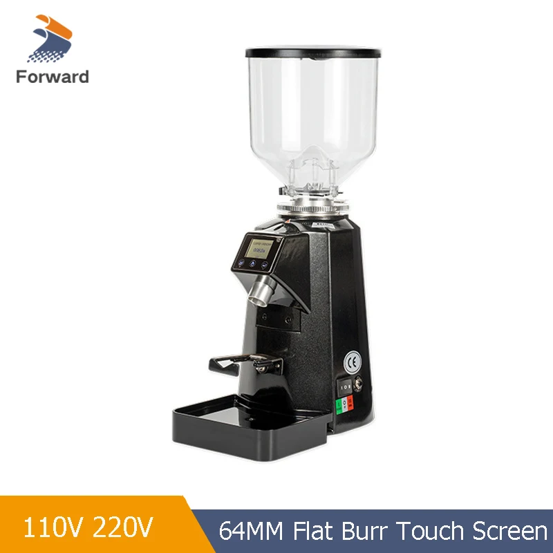 900E Italy Imported Flat Wheel Burr Coffee Mill Grinder 1.5L Hopper LCD Control Panel English Display Coffee Beans Milling Mill