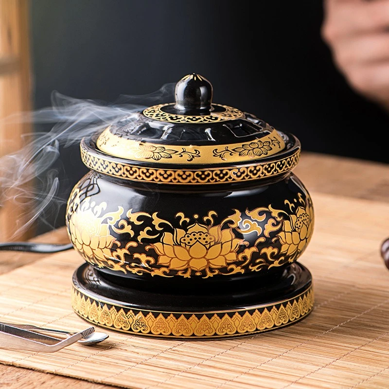 Lotus Electronic Aroma Diffuser Timed Temperature-adjustable Agarwood Electronic Ceramic Energy-saving Safety Incense Burner