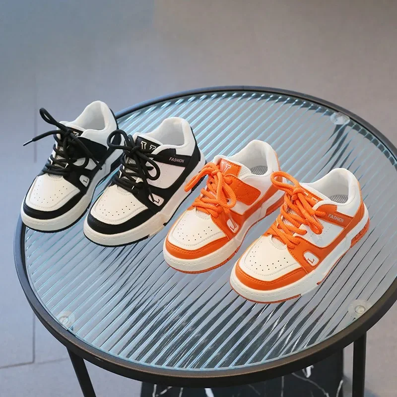 Zapatillas de tenis informales para niños y niñas, zapatos de tablero con cordones, suela suave, Primavera, 2024 kids shoes