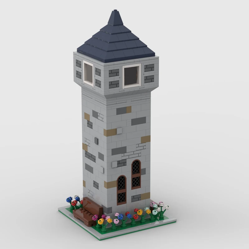 845 PCS Modular Construction Clocktower MOC Customize Modular Building Block Brick Creative Design Kids DIY Holiday Toy Gifts