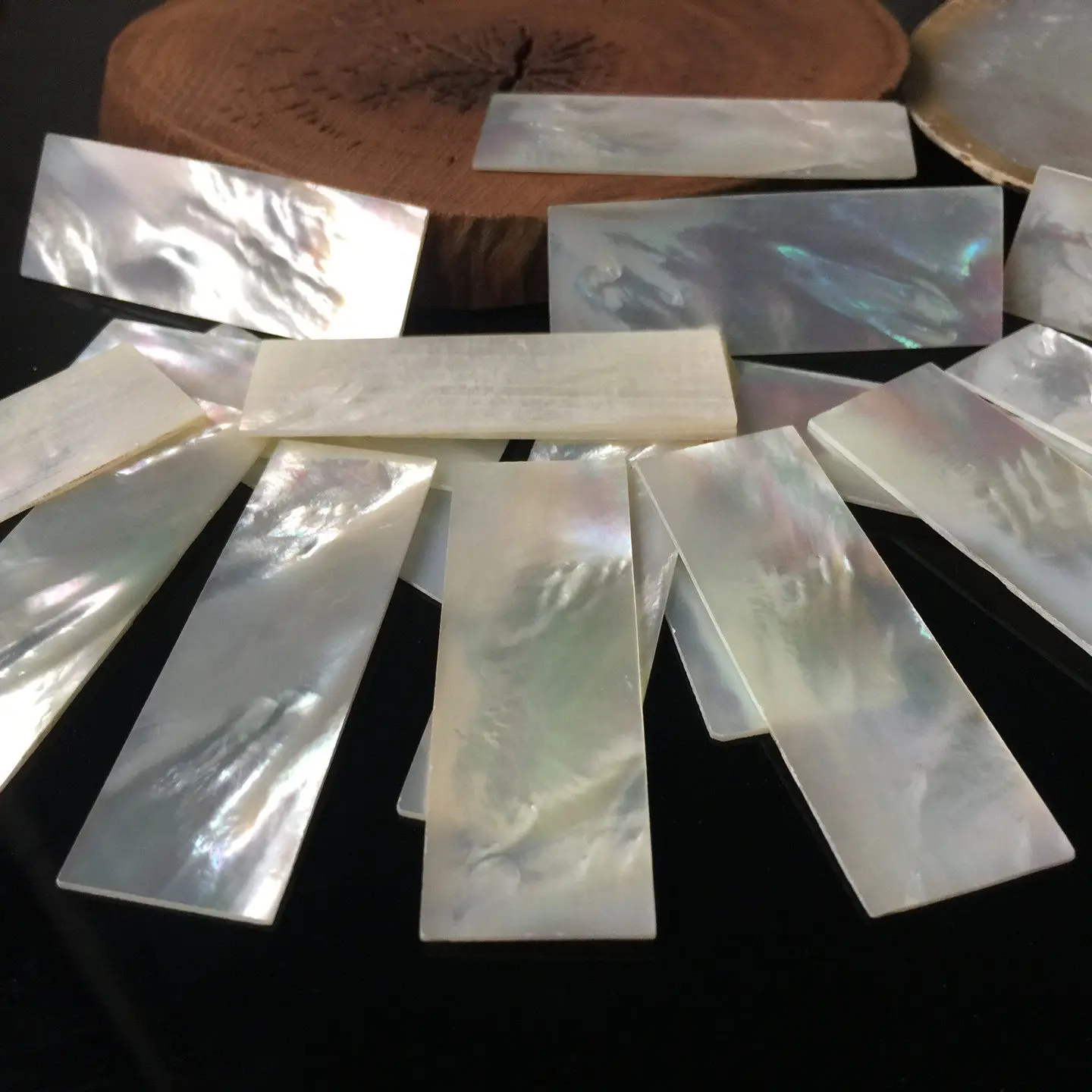 60mm×20mm Thick 1MM White Abalone Mother-of-pearl Inlay Sheet Hand-carved And Embedded DIY Accessory Decorative Material