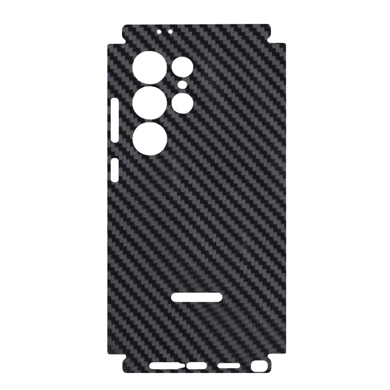 3D Carbon Fiber Skin Grain Full Cover Phone Protector Sticker For SAMSUNG GALAXY S24 Ultra S24 Plus S24 Back +Sides Wrap Film