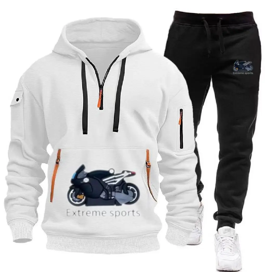 Streamer hoodie plus fleece print casual sports hoodie men's suit motorcycle icon