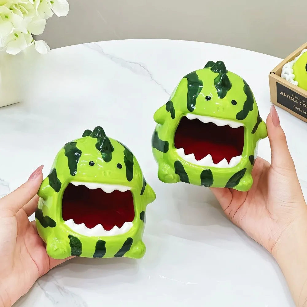 

Watermelon Monster Ceramic Ashtray Funny Home Office Anti-fly Ash Ashtrays High Value Desktop Decoration Ornament
