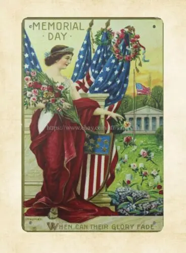 discount home decor Memorial Day Lady Liberty metal tin sign