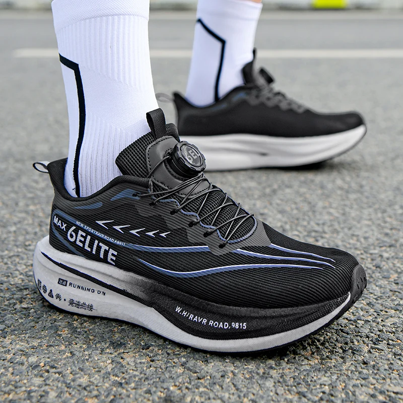 Men's Carbon Plate Running Shoes, Professional Marathon Racing Shoes, Lightweight, Breathable, Shock-Absorbing Sports Shoes, 2026 New Fashion Trend, Men's and Women's Models, 32-44