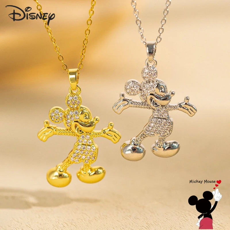 

Милое ожерелье с рисунком Микки Диснея, креативное каваи, унисекс, пара, соответствующая цепочку на ключицу, кулон, аксессуары, подарок оптом.