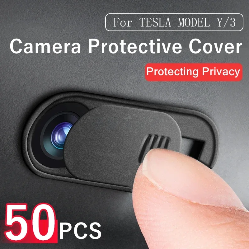 Privacy Protector Camera Cover for Tesla Model 3 Y Center Console Accessories Webcam Slide Switch Blocker Interior Sticker Trim