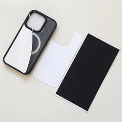5Pack Heat Transfer Magnetic Sublimation Case For Magsafe iphone 15 Pro Max 14 13 Blank Phone Palte With Magnet Ring Microfiber