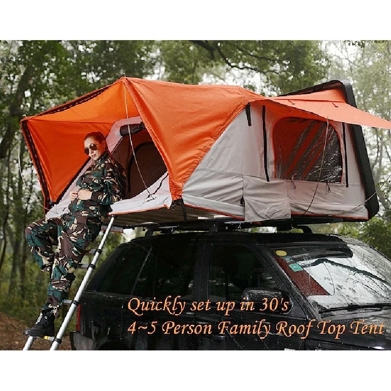 Camping 4 Person Family Hard Shell Car Roof Top Tent