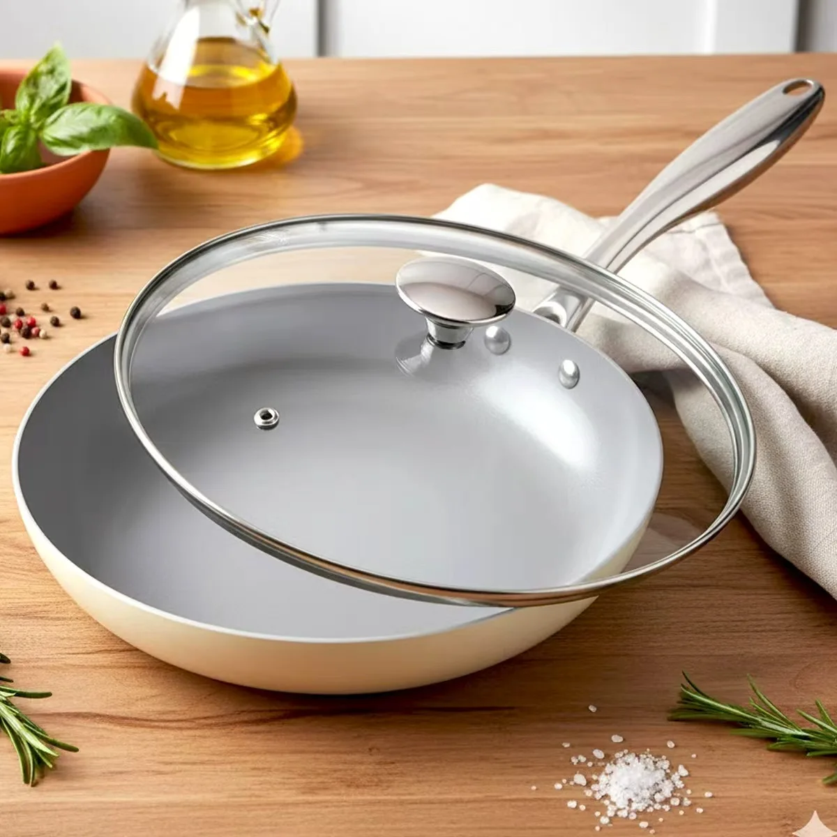 

MICHELANGELO Керамические сковороды с антипригарным покрытием, 10-дюймовая сковорода с антипригарным покрытием, сковорода с антипригарным покрытием и крышкой, нетоксичная сковорода