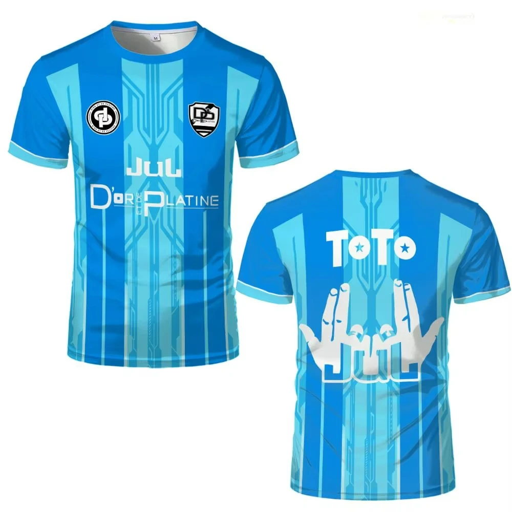 JUL Maillot TOTO Et Ninetta Jersey Herren und Damen Trendy Rap Culture Print T-Shirts Atmungsaktives Fußballtraining Herren T-Shirt