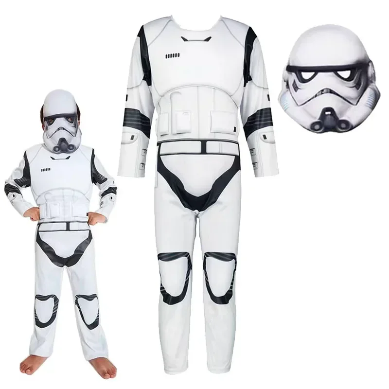 جديد 2025 أزياء الهالوين كوزيم للأولاد والأطفال أنيمي كوسبلاي جالاكسي باونتي هنتر Stormtrooper شخصية خيالية C w7r2y