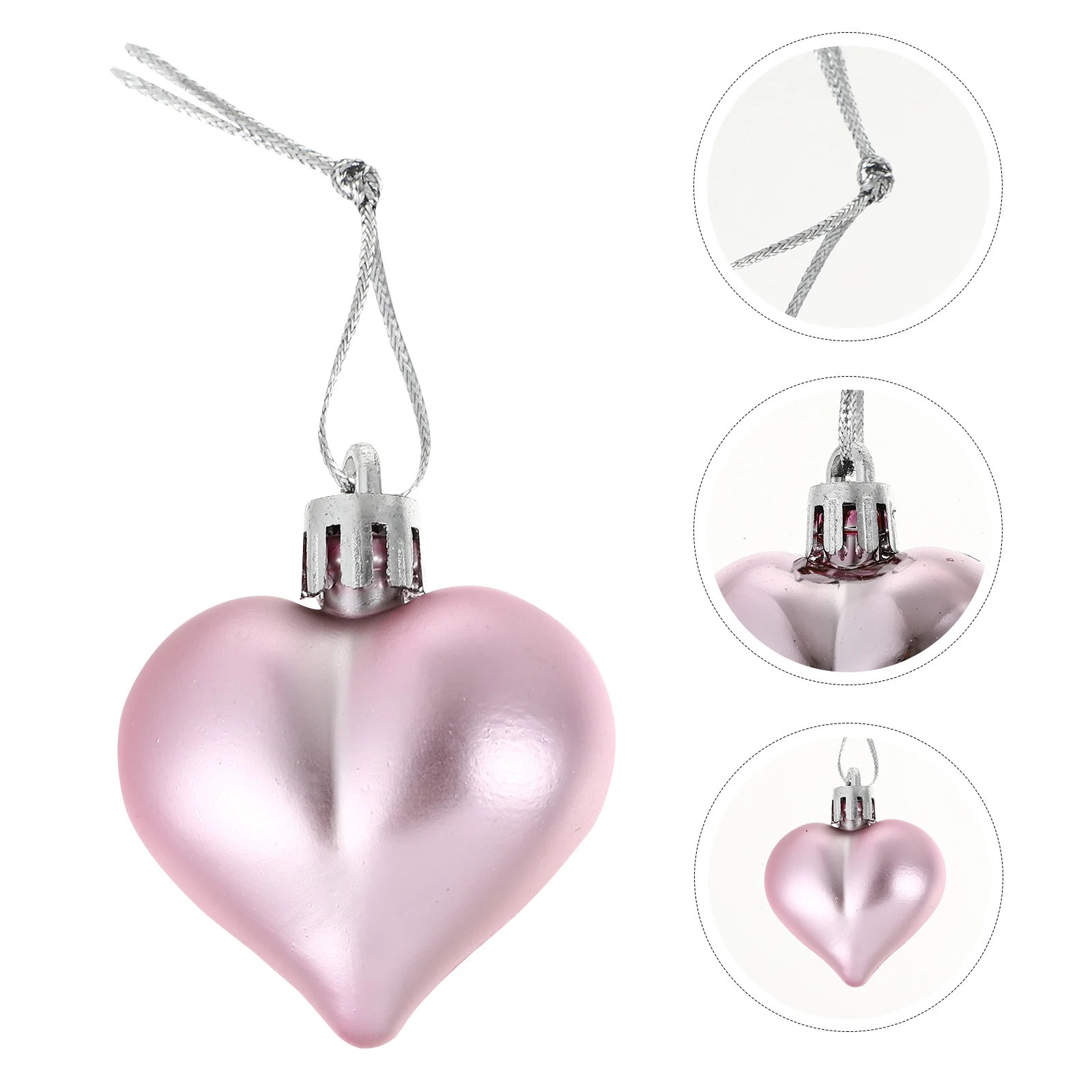 

12 Pcs Heart Shaped Christmas Balls Decorative Hanging Gift for Tree Party Wedding PVC Eco Friendly nament