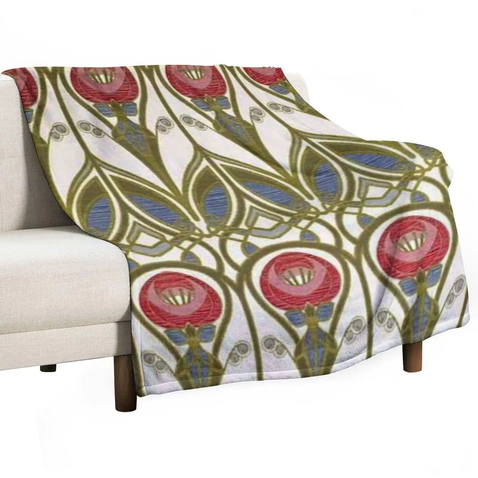 

Charles Rennie Mackintosh design Throw Blanket For Sofa Thin blankets ands Single Blankets