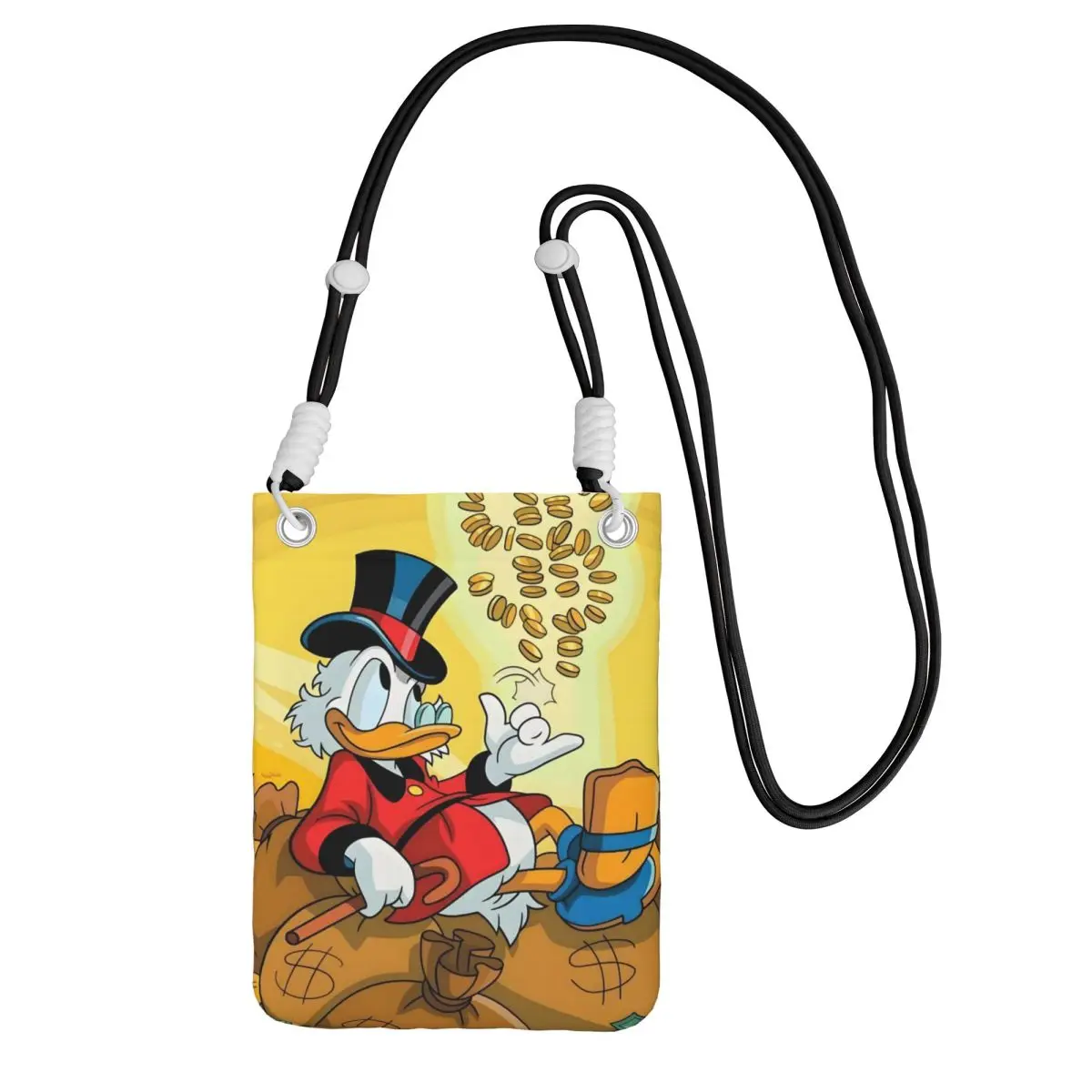 

Сумка для мобильного телефона «Дональд Дак» на заказ, диагональная сумка для мужчин и женщин, милая сумка через плечо с уткой, регулируемая длина для покупок
