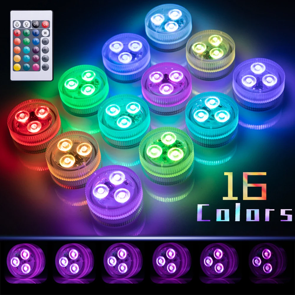 Lampe LED Ronde avec Télécommande pour Changement de Documents, Lumière d'Aquarium, Précieux Poisson SubSN