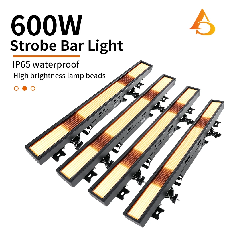 4pcs aicpose 600W outdoor IP65 led pixel bar light DMX512 Control waterproof dj led strobe light with Atomization function