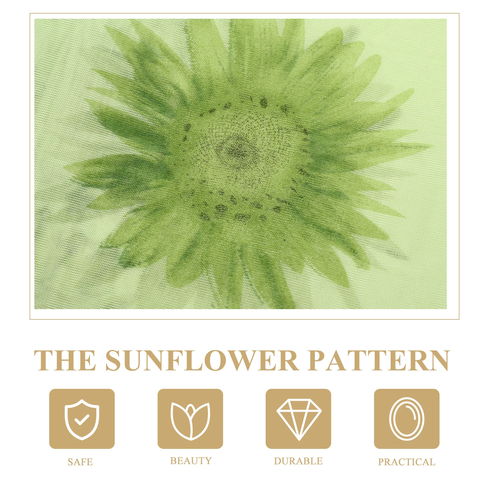

Sunflower Pattern Sheer Curtain For Bedroom Living Room Window Semi Sheer Drape Privacy Light Filtering Decorative Home