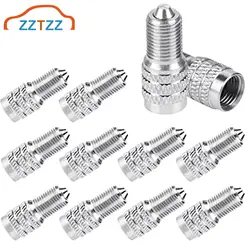 12 Pcs Double Seal Flow Through Valve Stem Tire Caps Inflate Thru for High Pressure Truck Car RV Semi Bus Tires