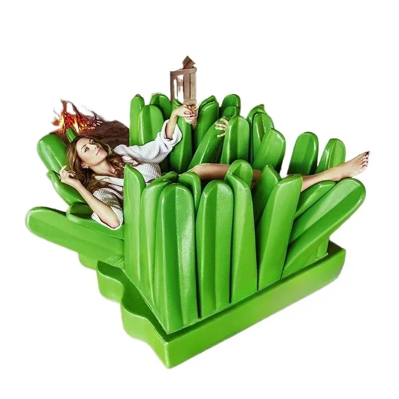 

Italian cactus ornament, grass lawn leisure sofa art living room furniture recliner ornament
