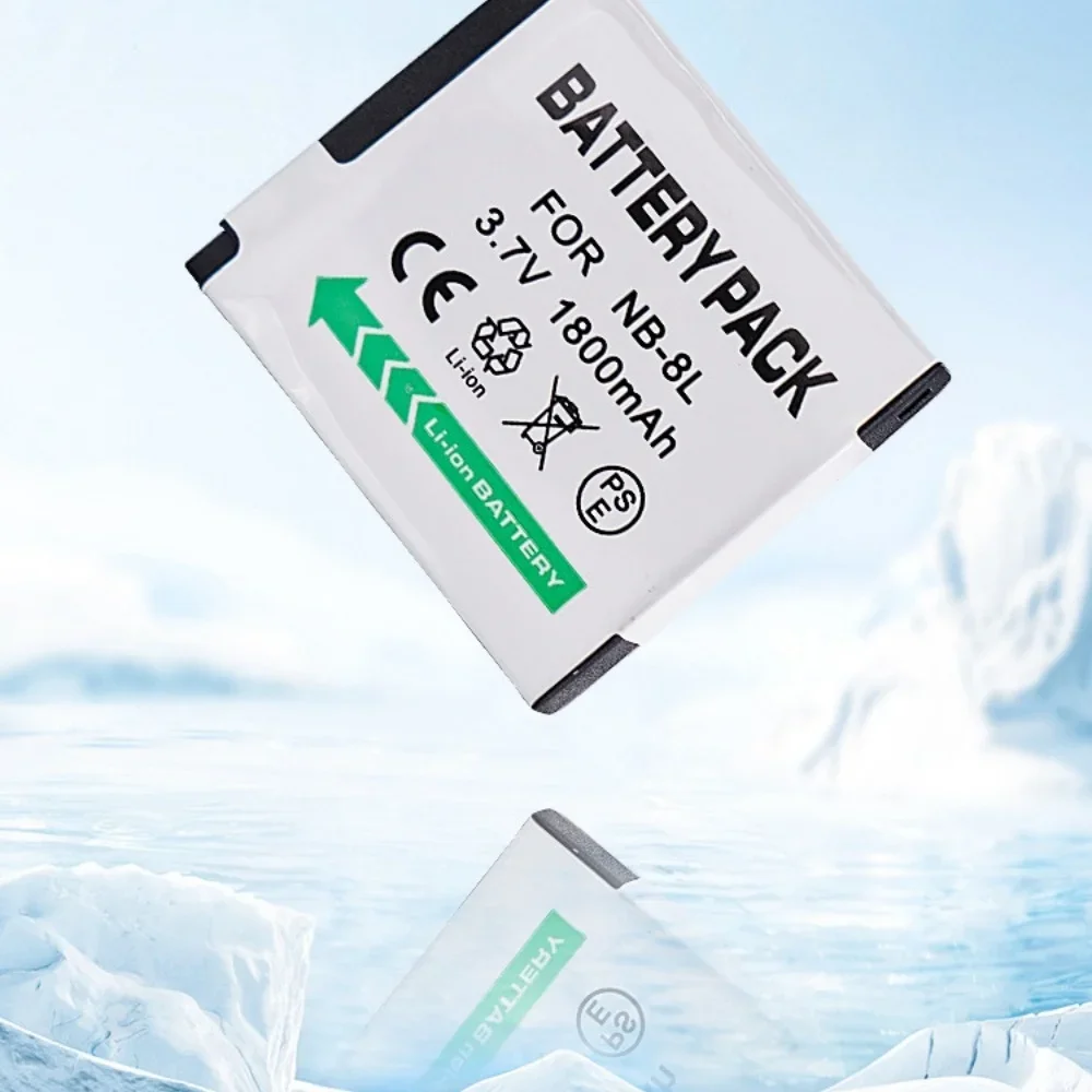 NB-8L digital camera battery 1800mAh NB8L rechargeable battery, suitable for Canon A3300 A3200 A3100 A3000 A2200 A1200 IS