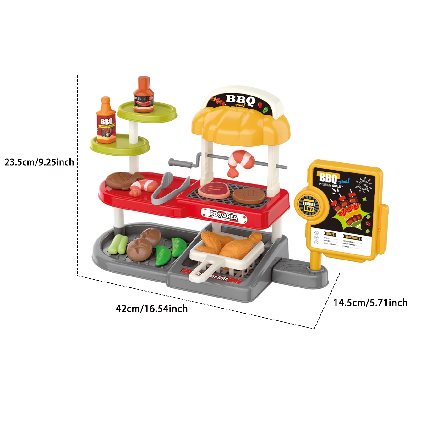 لعبة منزل اللعب للأطفال، شواية شواء صغيرة، بطاقة تسجيل المدفوعات النقدية، مجموعة محاكاة الضرب #6