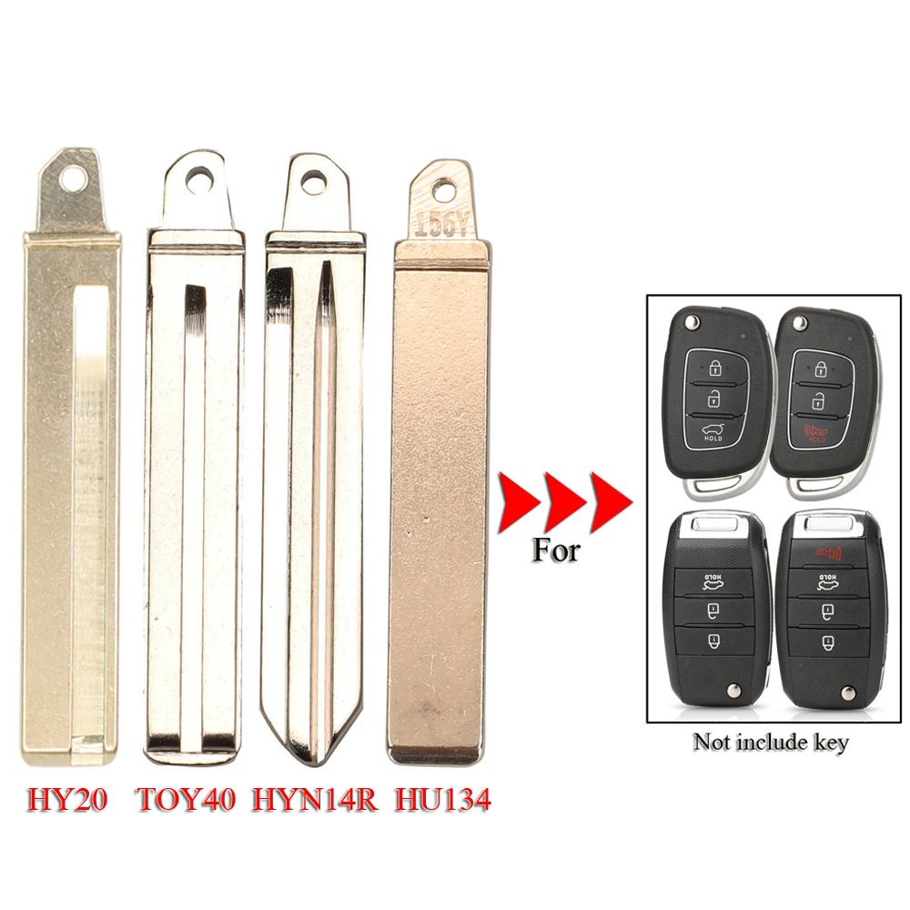 jingyuqin Remote Smart Car Key Blade For Kia Rio K4 Ceed Sportage Optima Sorento Cerato Soul For Hyundai Elantra Key Blade Blank