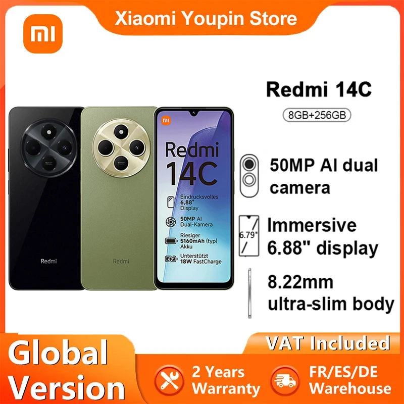 Xiaomi Redmi 14C Global Version MediaTek Helio G81-Ultra 6.88 