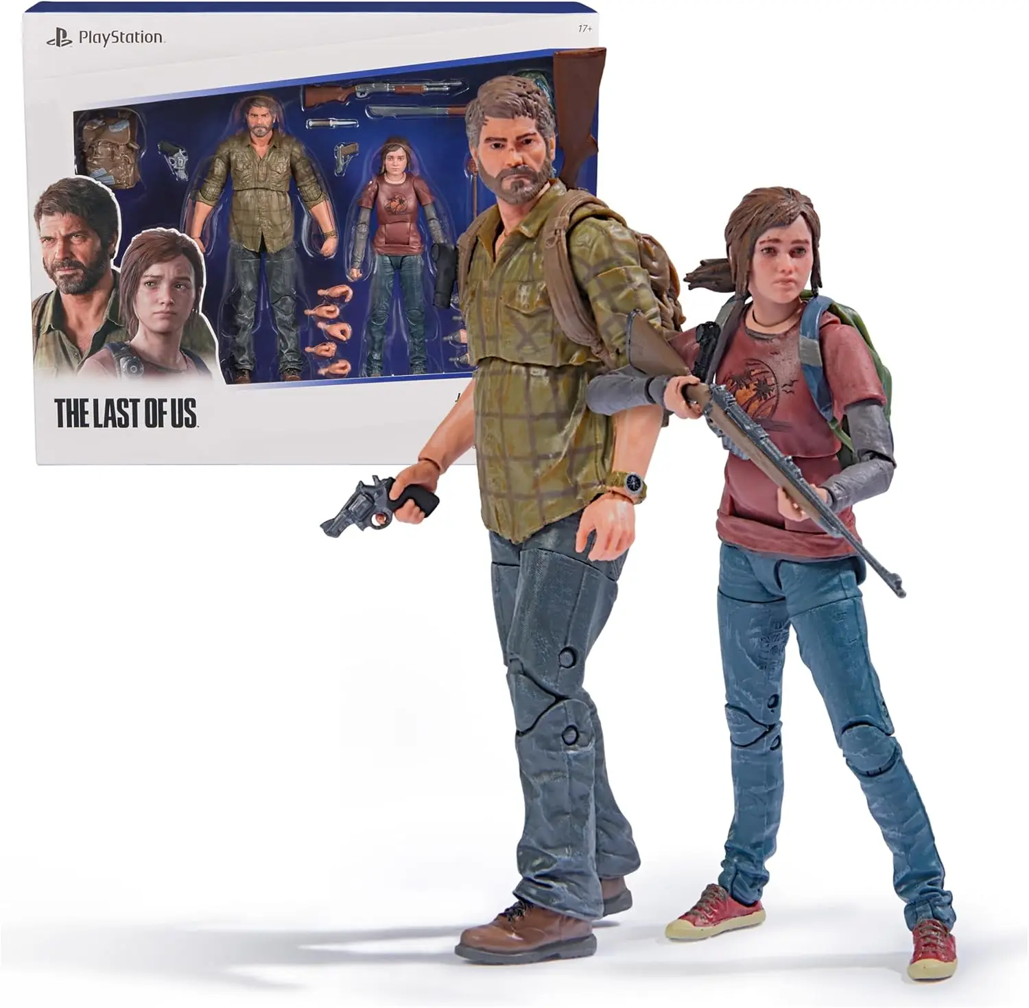 PlayStation Spin Master Toys, The Last of Us Joel y Ellie, figura de acción, 2 paquetes, Kit de garaje de coleccionista PS5