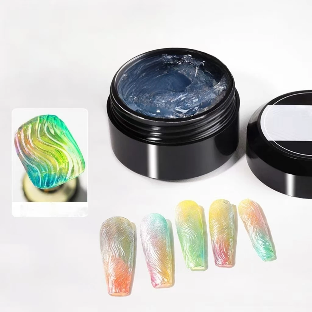 5ml 3D clair ongles Gel et Nail Art miroir poudre créer métallique tridimensionnel nail art 3D peinture Gel