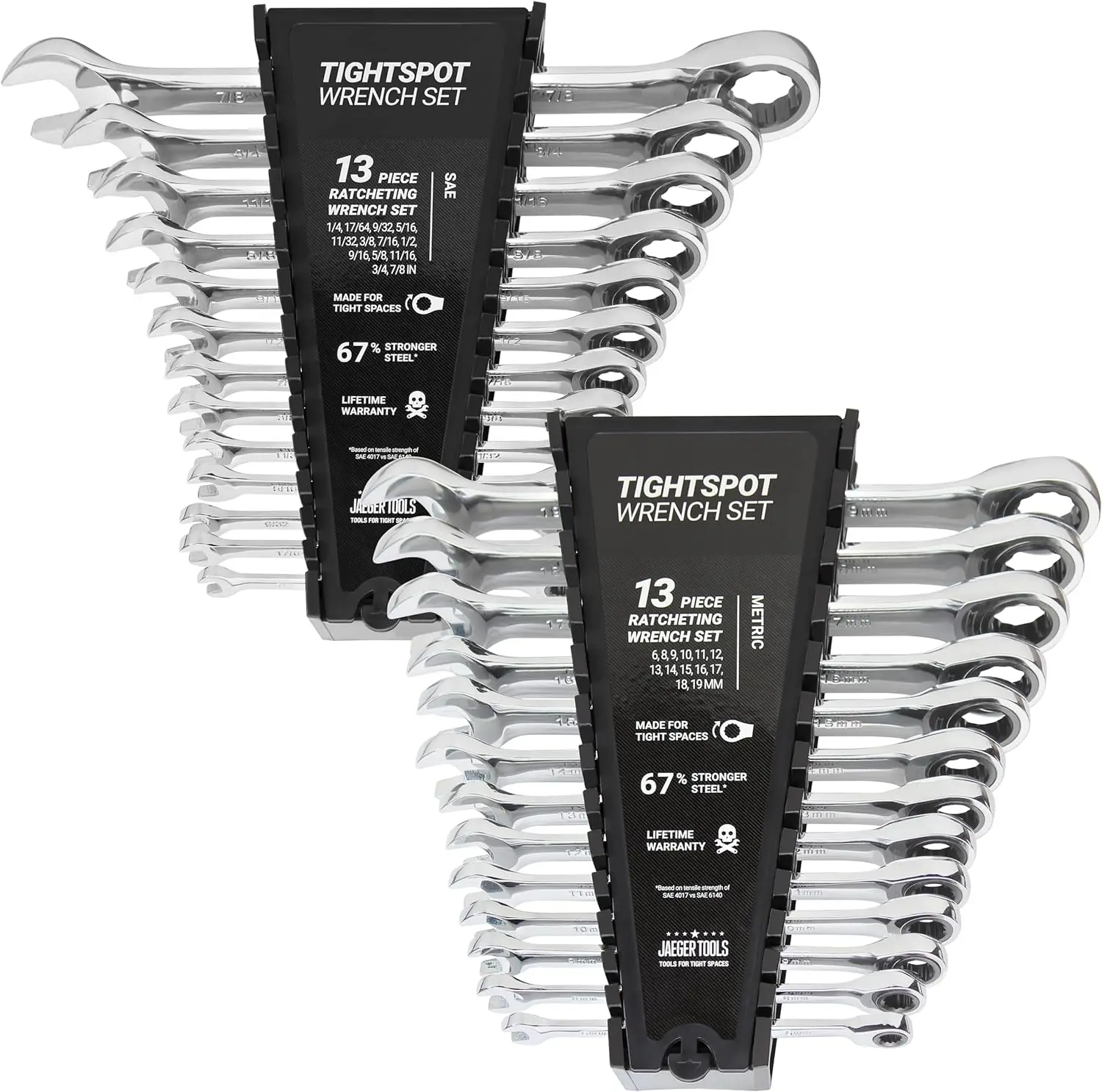 26pc Ratcheting Wrench Set - MASTER SET With Inch & Metric Speed Wrenches And Quick Access Organizer