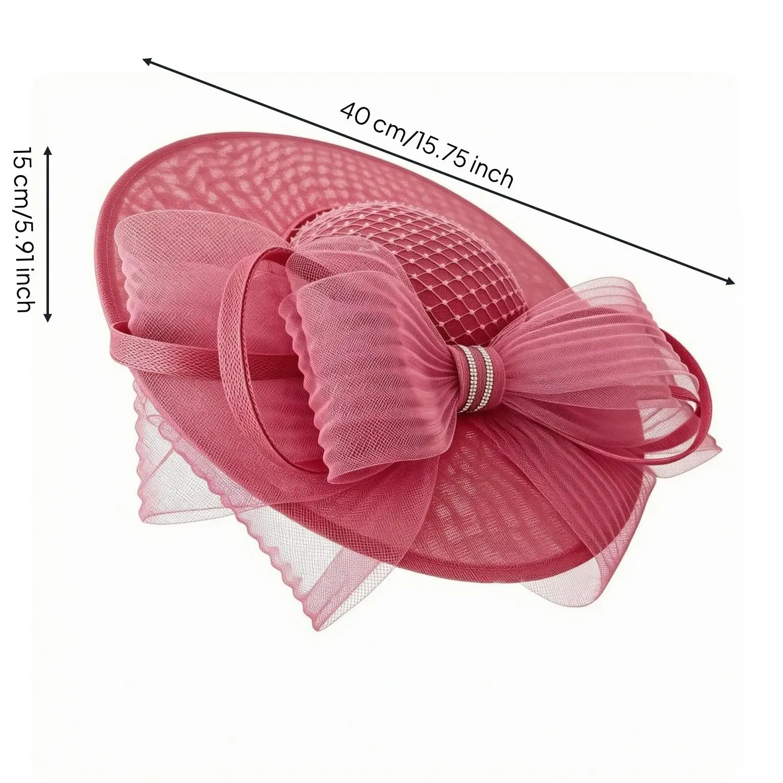 refined-gauze-fascinator-hat-for-women-party-headwear-with-flat-brim-vintage-bow-for-celebration