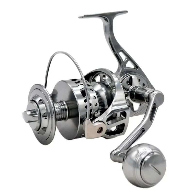 

CAMEKOON Spinning Fishing Reel 38KG Carbon Drag System Aluminum Body and Spool Saltwater Coil Screw-in Handle Surf Jigging Wheel