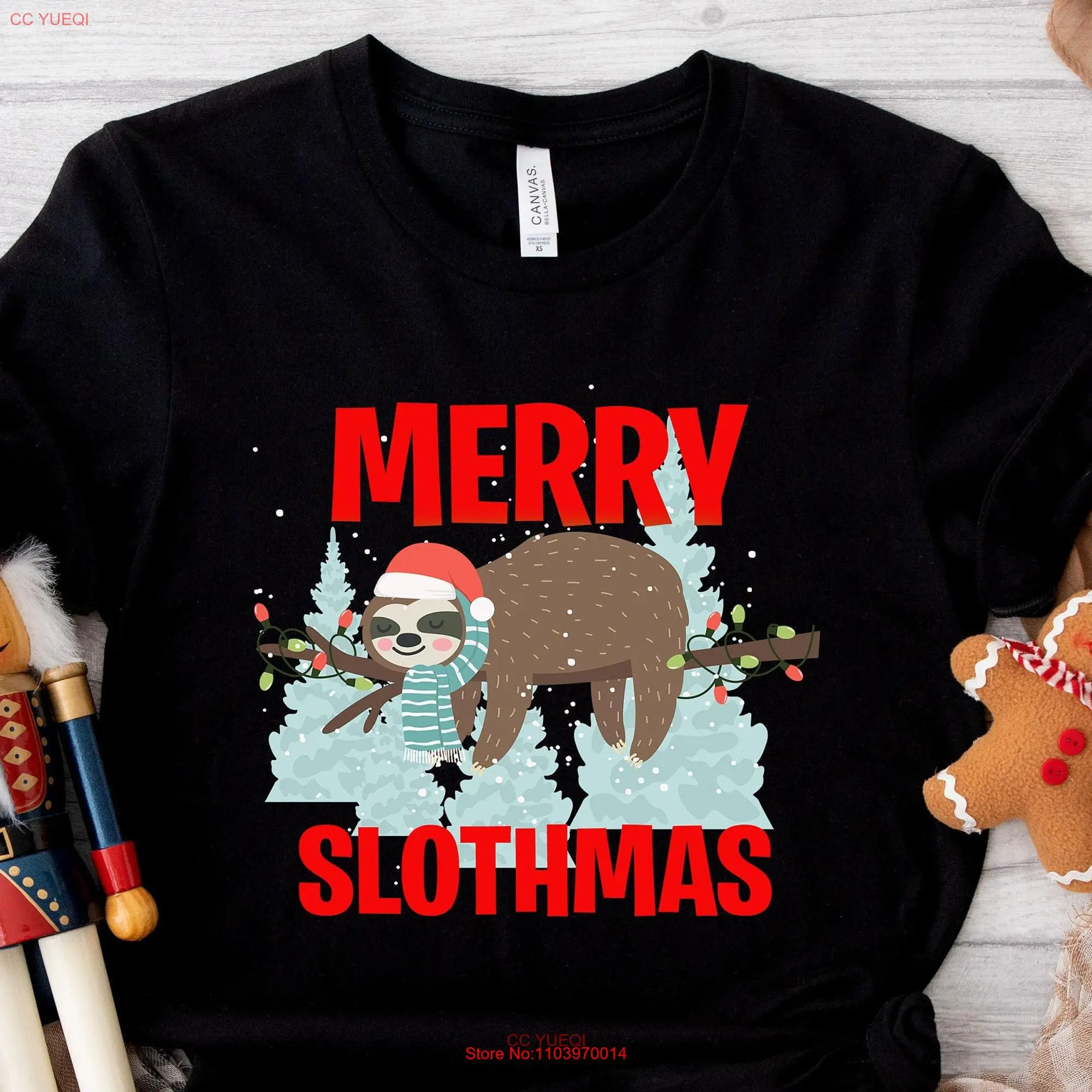 Ленивее Рождественская футболка веселый Ленивец Женская Йога длинный или короткий рукав