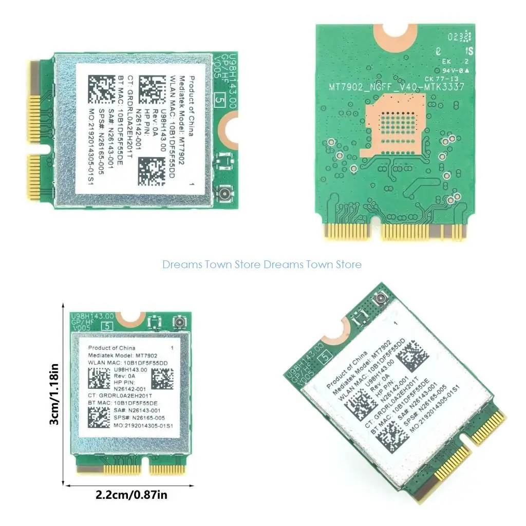 

HX6A Wireless Networking Card WiFi 6E Adapter for Laptop Desktop Wide Compatibility