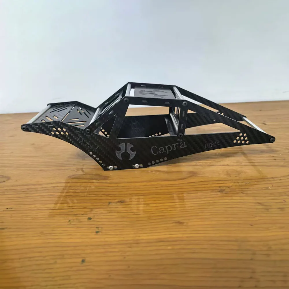 ألياف الكربون الأنابيب رف الكابينة التحكم عن بعد إطار السيارة قفص ل 1/10 RC الزاحف سيارة محوري كابرا الماعز ترقية أجزاء #6