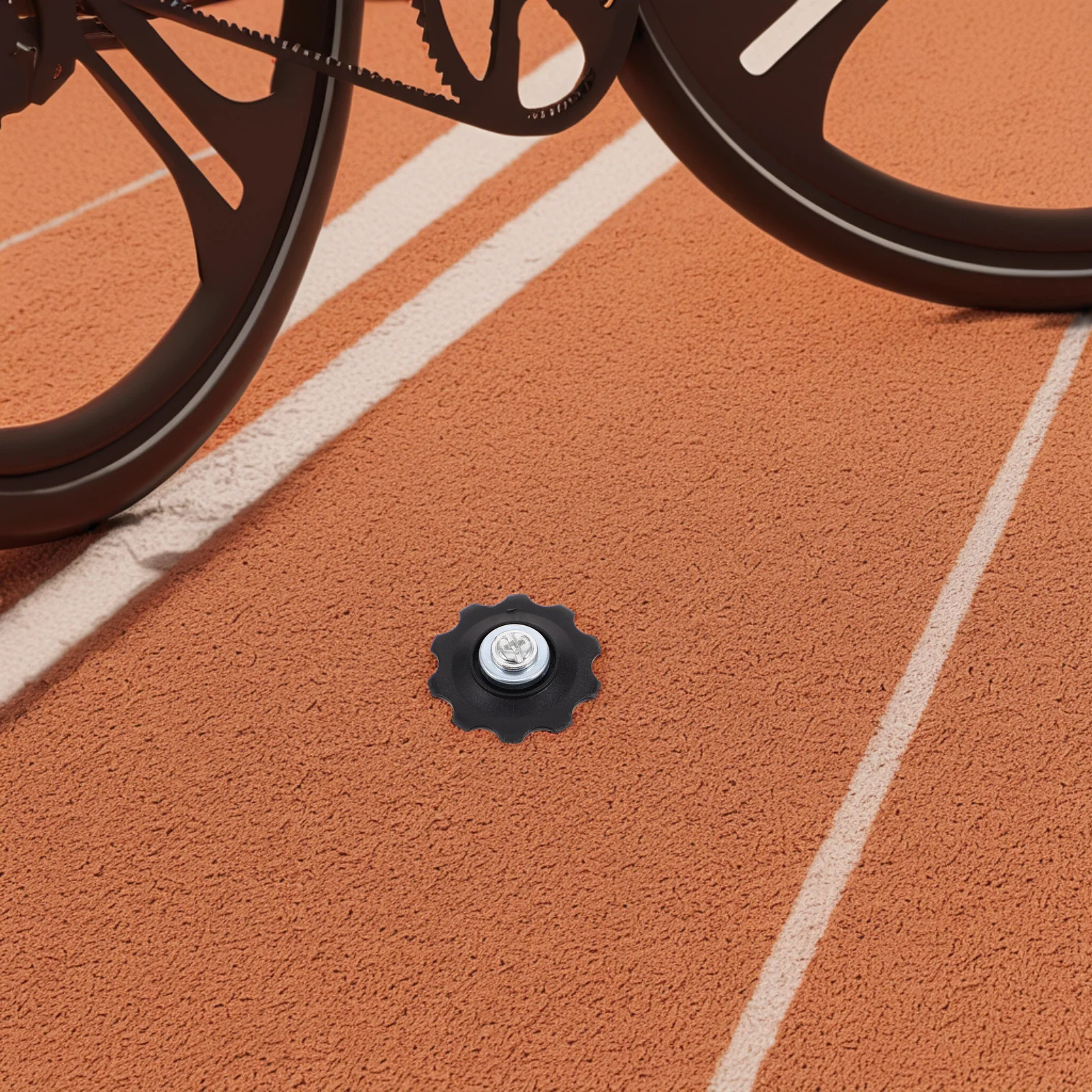 5pcs Rear Derailleur Guide Wheel Black Aluminum For Mountain Bike Smooth Shifting Lightweight Durable Bicycle Pulley Wheel Set