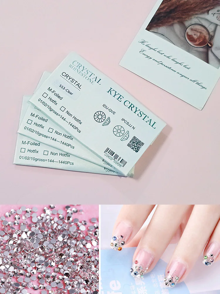 Swarovsky-diamantes de imitación para decoración de uñas, Color ópalo, mezcla de tamaños, sin fijación por calor, decoraciones de piedras de cristal, gemas brillantes, herramienta accesorio para decoración de uñas DIY