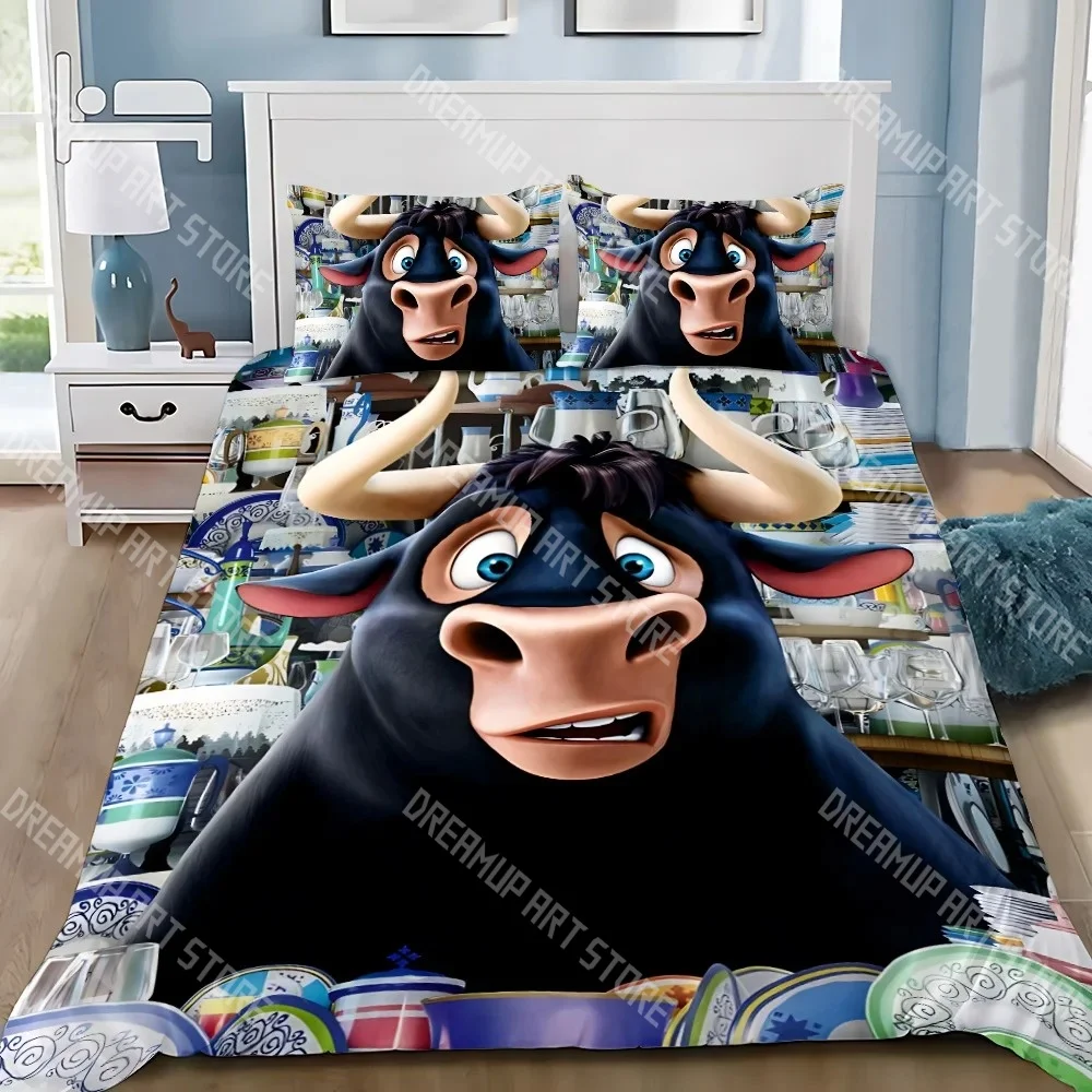 Fashion Ferdinand Cartoon Bedding Set Single Twin Full Queen King Size Bed Set Kids Bedroom Duvetcover Sets Bed Sheet Set