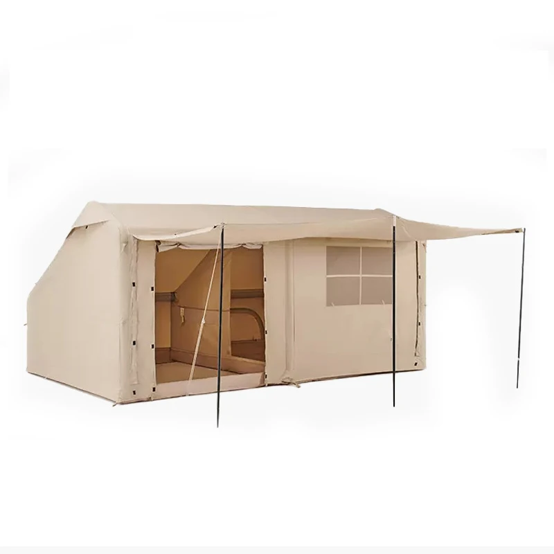 Hot Sale Two Bedroom Oxford Inflatable Camping Tent for 2 Persons Quick Setup Summer Glamping with 1500-2000mm Waterproofing