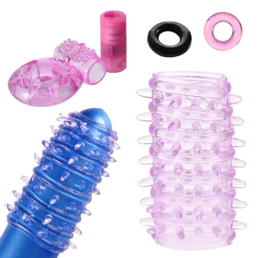 Male Silicone Penis Rings Vibration Penis Condom Sleeve Ring Delay Ejaculation Adult Sex Toy