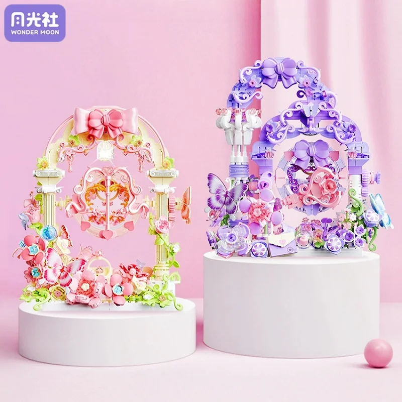 

Wonder Moon строительные блоки бабочка цветок дисплей модель дрейфующий песок подвески игрушки подарочные украшения съемная головоломка
