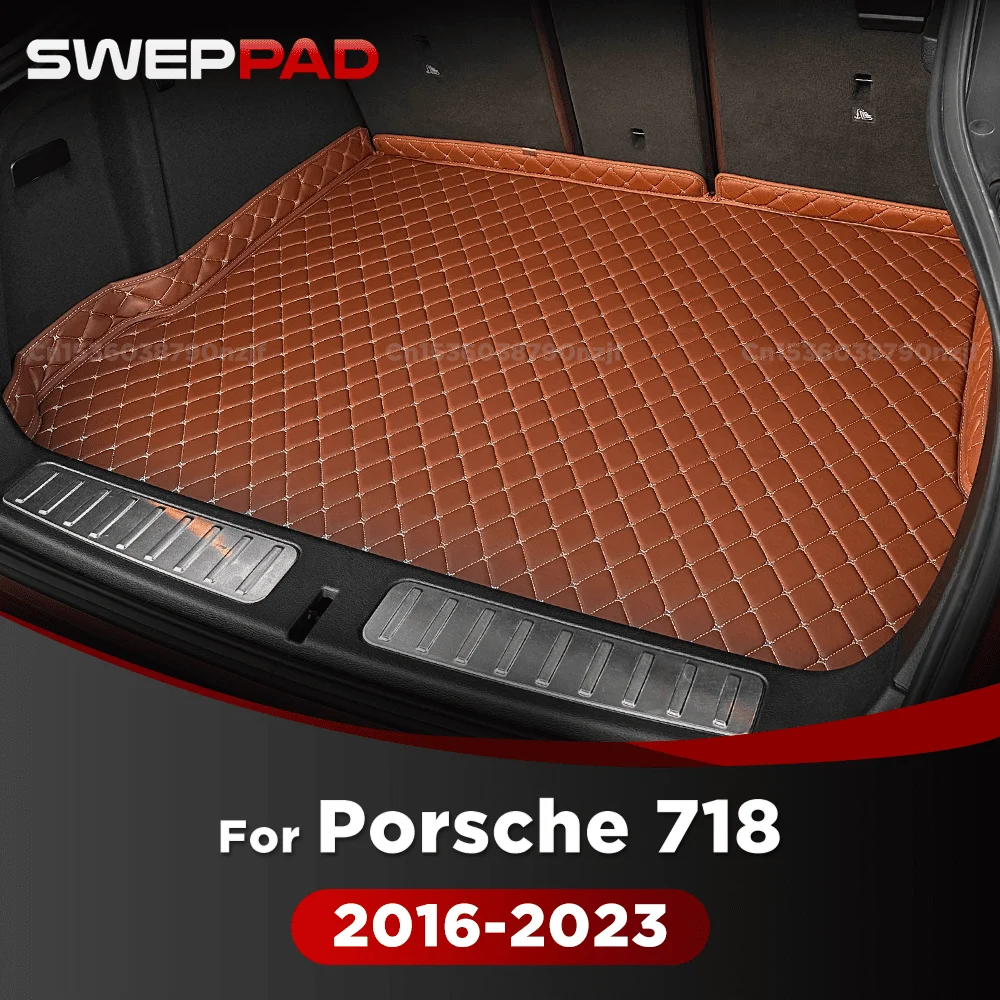 For Porsche 718 2016-2023 22 21 20 19 18 17 3D Car Trunk Mat Cargo Liner Carpet Interior Accessories Cover