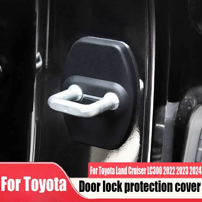 

Для Toyota Land Cruiser LC300 2022 2023 2024 Пряжка дверного замка Защитная крышка аксессуары для модификации салона автомобиля