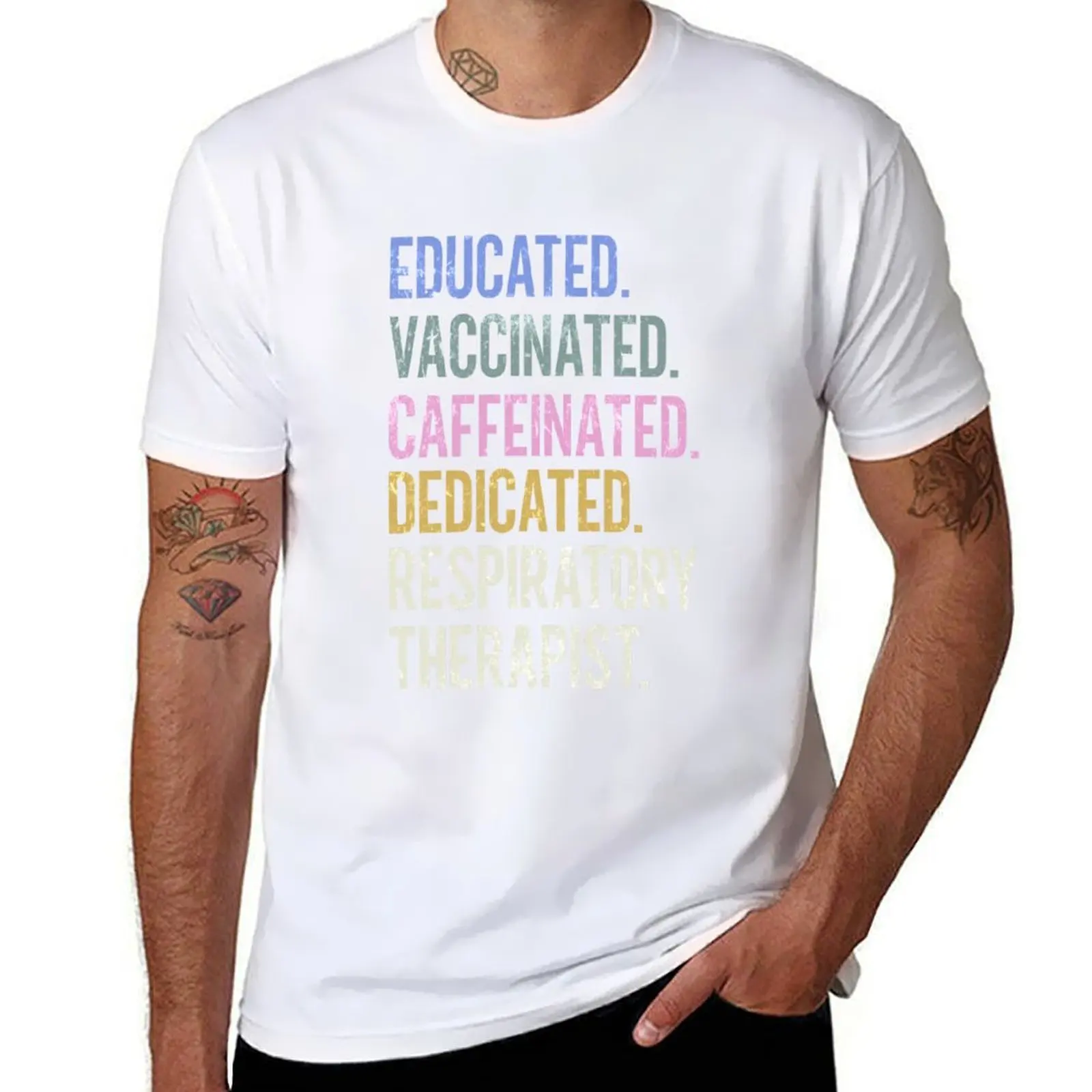 

Respiratory Therapist - Retro Vaccination Design T-Shirt Big Size Crew Neck T-Shirt