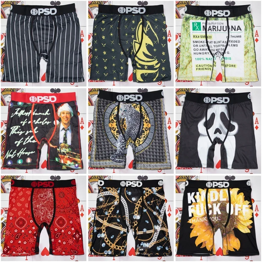 

Sexy Men Boxershorts Nylon Breathable Mesh Crotch Man Underwear Men's Panties Plus Size Mens Print Underpants Men Boxer Briefs