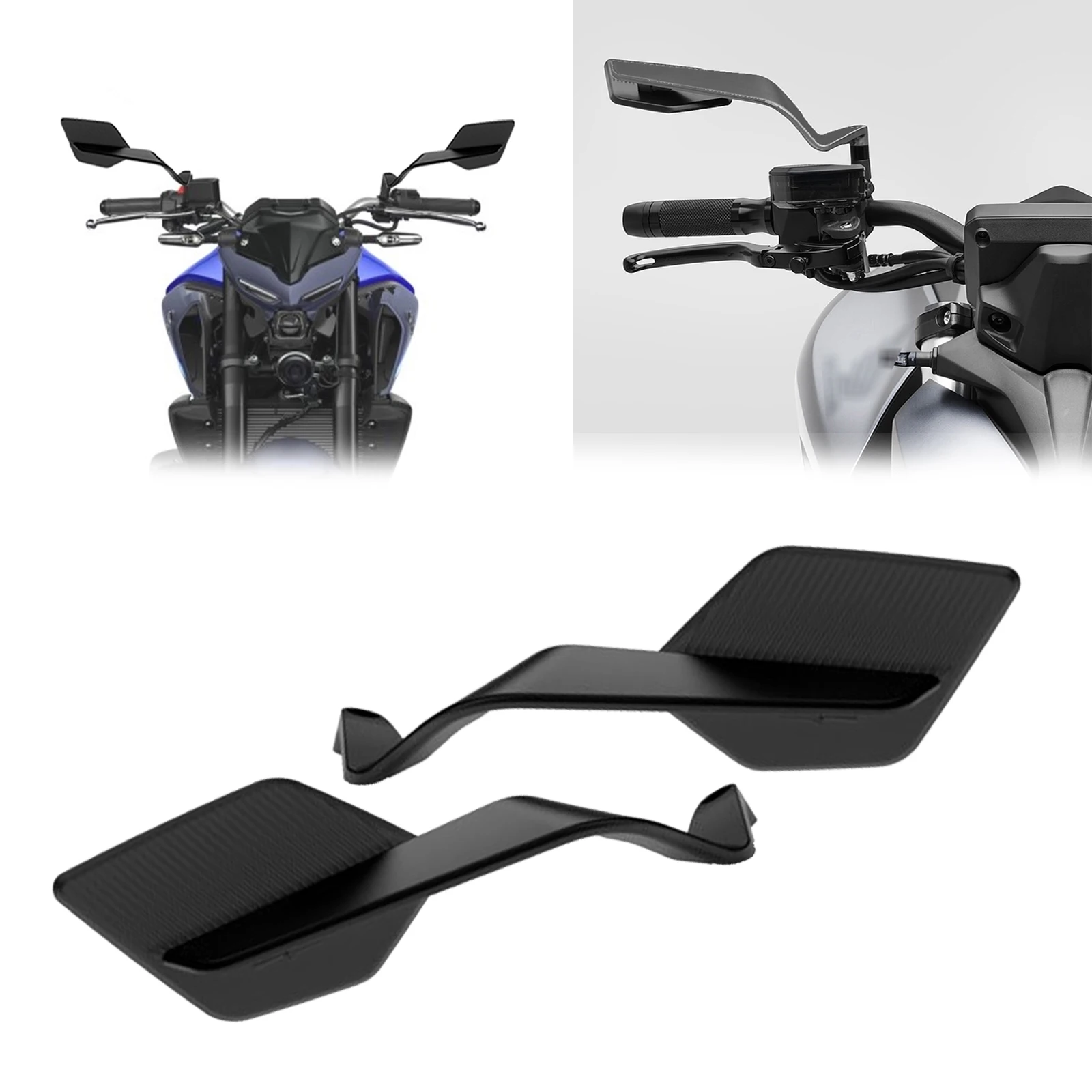 

Для MT-03 2025 mt03 2022-2025 новое зеркало заднего вида для мотоцикла, зеркала с фиксированным крылом, вращающиеся боковые зеркала, невидимое регулируемое зеркало